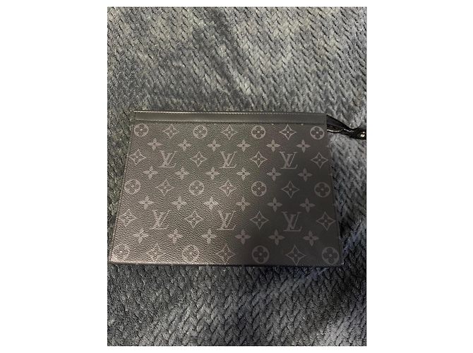 Clutch Pochette Voyage MM Monogram Louis Vuitton nera Nero - vista 4
