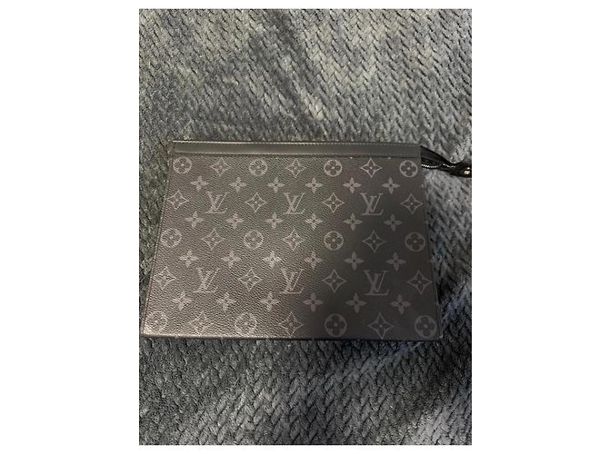 Clutch Pochette Voyage MM Monogram Louis Vuitton nera Nero - vista 8