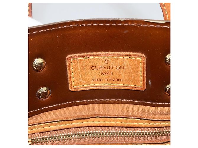 LOUIS VUITTON Borsa a Mano Monogram Vernis Reade PM Bronzo M91146 LV Auth BSZ490 - vista 10