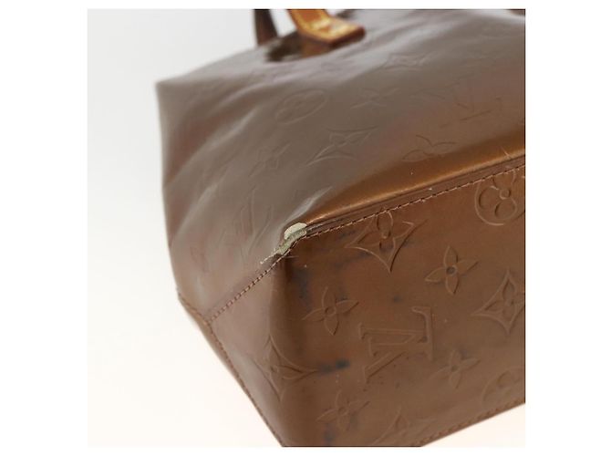 LOUIS VUITTON Borsa a Mano Monogram Vernis Reade PM Bronzo M91146 LV Auth BSZ490 - vista 14