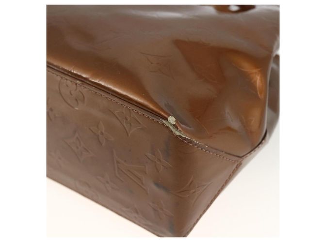 LOUIS VUITTON Borsa a Mano Monogram Vernis Reade PM Bronzo M91146 LV Auth BSZ490 - vista 15