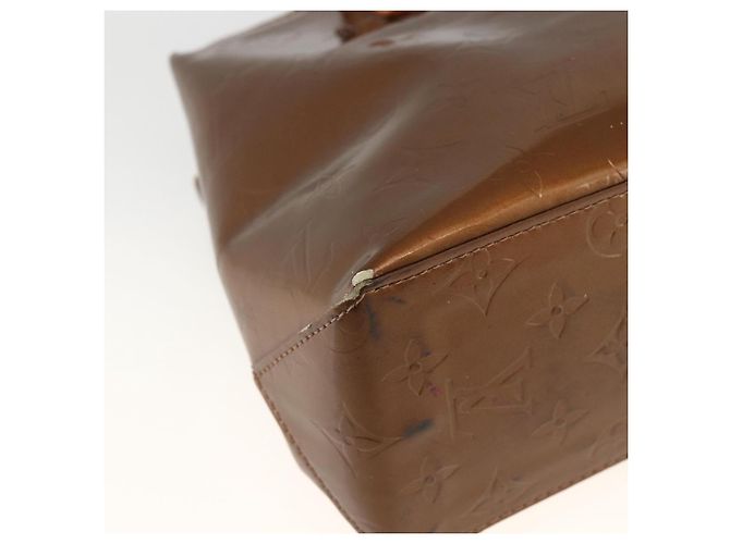 LOUIS VUITTON Borsa a Mano Monogram Vernis Reade PM Bronzo M91146 LV Auth BSZ490 - vista 16