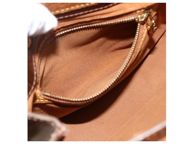 LOUIS VUITTON Borsa a Mano Monogram Vernis Reade PM Bronzo M91146 LV Auth BSZ490 - vista 20