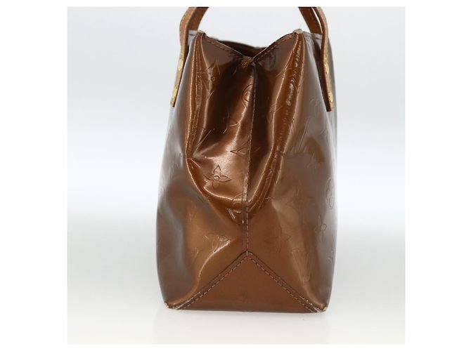 LOUIS VUITTON Borsa a Mano Monogram Vernis Reade PM Bronzo M91146 LV Auth BSZ490 - vista 3