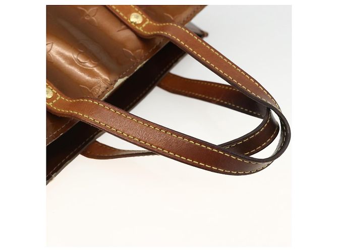 LOUIS VUITTON Borsa a Mano Monogram Vernis Reade PM Bronzo M91146 LV Auth BSZ490 - vista 7