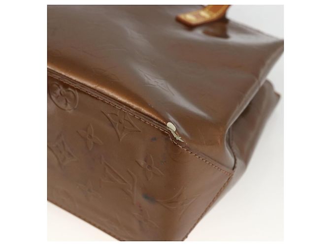 LOUIS VUITTON Borsa a Mano Monogram Vernis Reade PM Bronzo M91146 LV Auth BSZ490 - vista 9