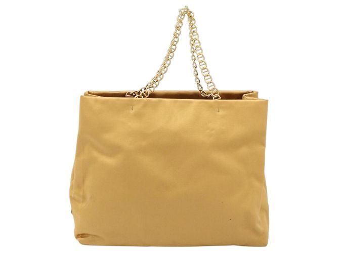 PRADA Borsa a Catena Satin Oro Auth gh1982 D'oro - vista 13