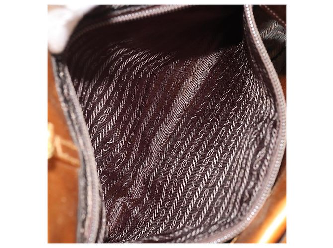 PRADA Borsa a Catena Satin Oro Auth gh1982 D'oro - vista 21