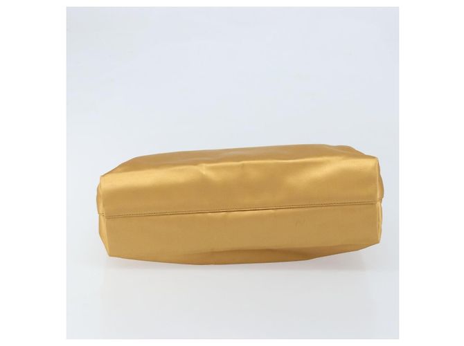 PRADA Borsa a Catena Satin Oro Auth gh1982 D'oro - vista 5