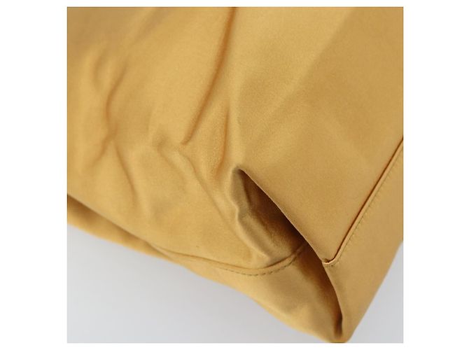 PRADA Borsa a Catena Satin Oro Auth gh1982 D'oro - vista 9
