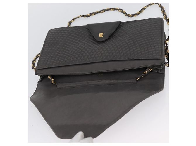 BALLY Borsa a Spalla a Catena in Pelle Grigia Oro Auth ti3817 Marrone D'oro - vista 10