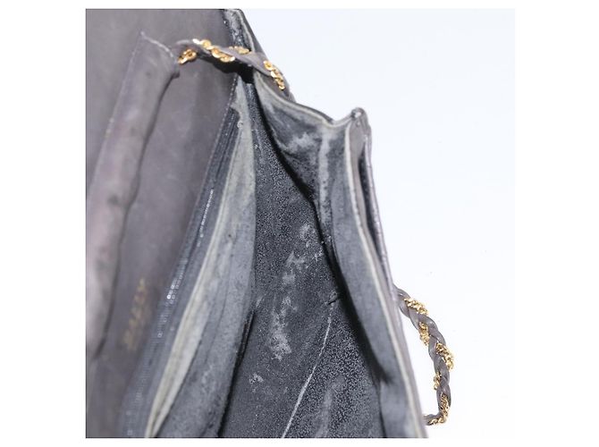 BALLY Borsa a Spalla a Catena in Pelle Grigia Oro Auth ti3817 Marrone D'oro - vista 19