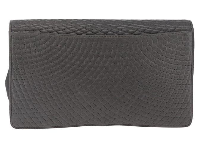 BALLY Borsa a Spalla a Catena in Pelle Grigia Oro Auth ti3817 Marrone D'oro - vista 2