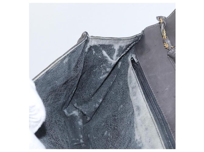 BALLY Borsa a Spalla a Catena in Pelle Grigia Oro Auth ti3817 Marrone D'oro - vista 20