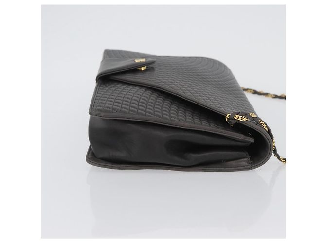 BALLY Borsa a Spalla a Catena in Pelle Grigia Oro Auth ti3817 Marrone D'oro - vista 3