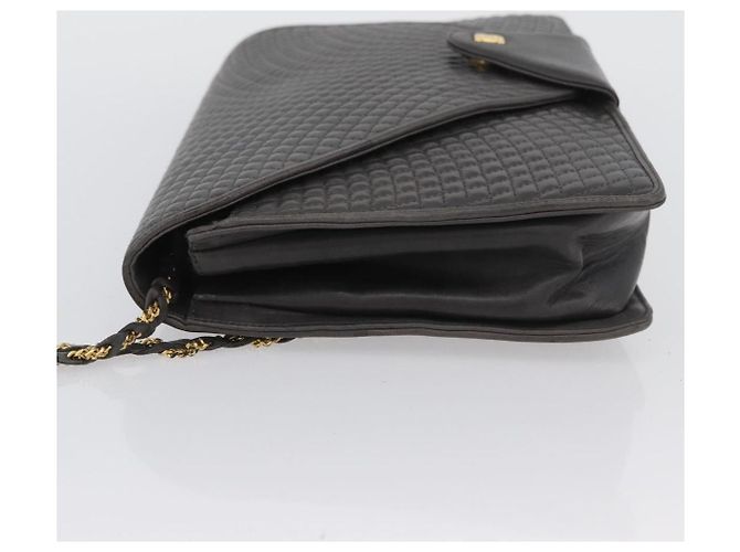 BALLY Borsa a Spalla a Catena in Pelle Grigia Oro Auth ti3817 Marrone D'oro - vista 4