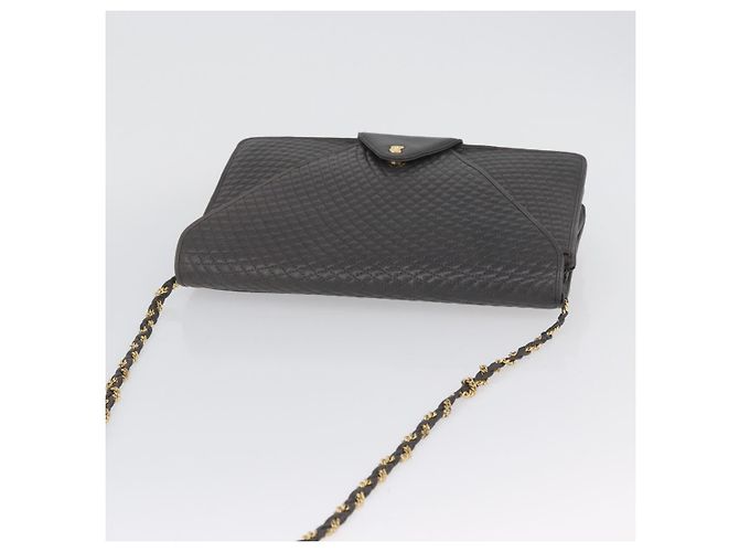 BALLY Borsa a Spalla a Catena in Pelle Grigia Oro Auth ti3817 Marrone D'oro - vista 6