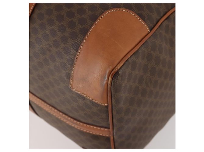 Céline Borsa Boston in tela Macadam CELINE in pelle PVC marrone e oro Auth ki6517 D'oro - vista 14