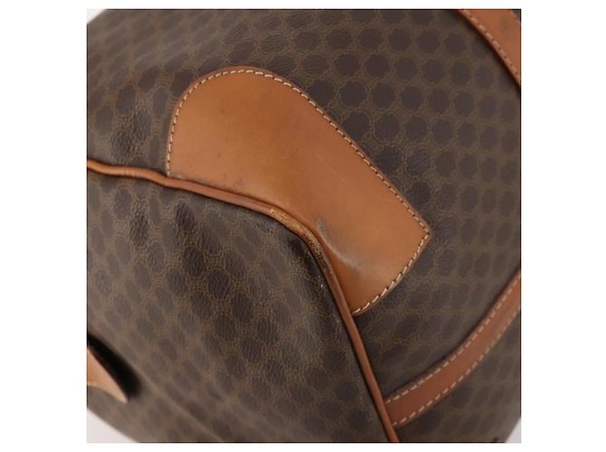 Céline Borsa Boston in tela Macadam CELINE in pelle PVC marrone e oro Auth ki6517 D'oro - vista 15