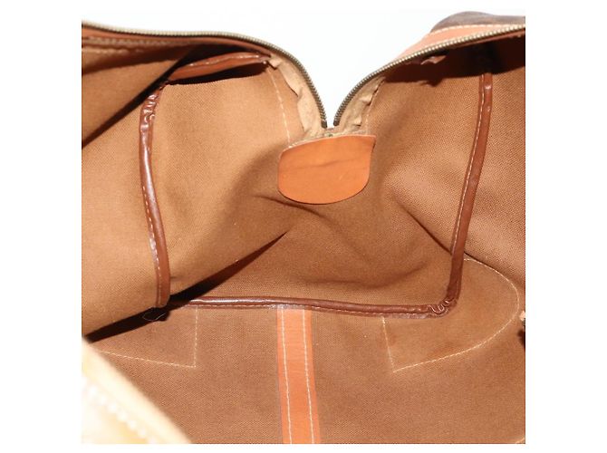 Céline Borsa Boston in tela Macadam CELINE in pelle PVC marrone e oro Auth ki6517 D'oro - vista 19