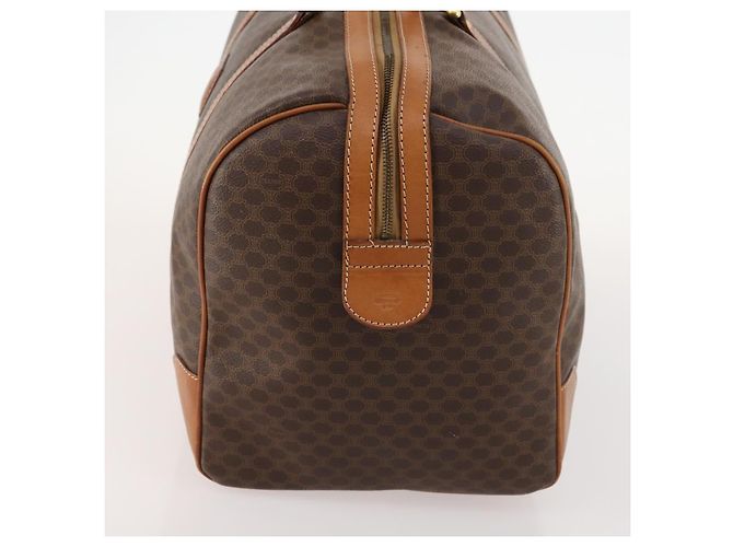Céline Borsa Boston in tela Macadam CELINE in pelle PVC marrone e oro Auth ki6517 D'oro - vista 3