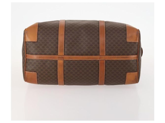 Céline Borsa Boston in tela Macadam CELINE in pelle PVC marrone e oro Auth ki6517 D'oro - vista 5