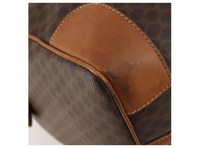 Céline Borsa Boston in tela Macadam CELINE in pelle PVC marrone e oro Auth ki6517 D'oro - vista 9