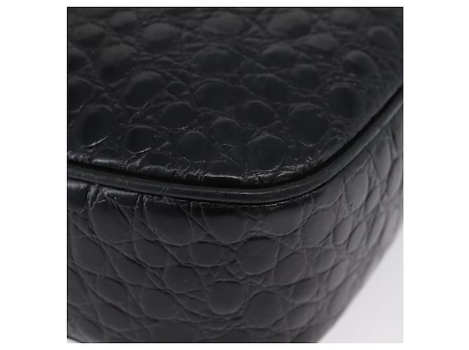 Vala Schultertasche aus Leder Schwarz Gold Salvatore Ferragamo Auth ka3259 Golden - Ansicht 14