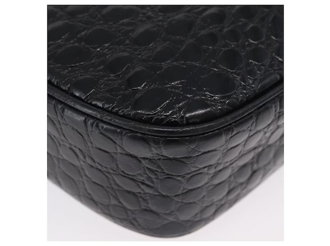 Vala Schultertasche aus Leder Schwarz Gold Salvatore Ferragamo Auth ka3259 Golden - Ansicht 16