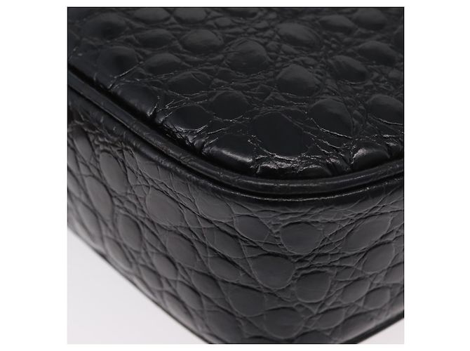 Vala Schultertasche aus Leder Schwarz Gold Salvatore Ferragamo Auth ka3259 Golden - Ansicht 17