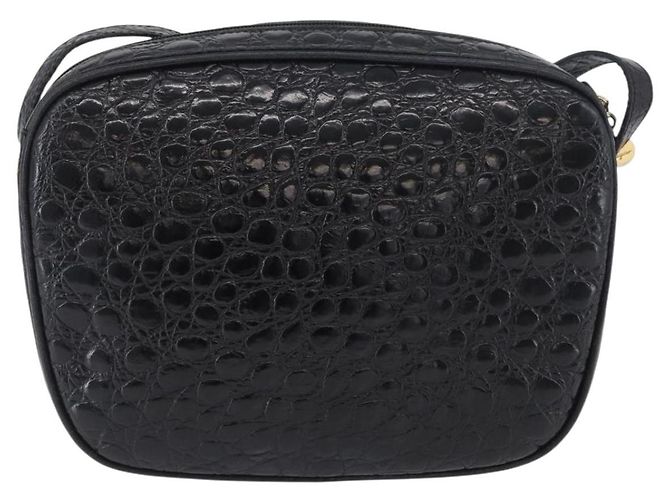 Vala Schultertasche aus Leder Schwarz Gold Salvatore Ferragamo Auth ka3259 Golden - Ansicht 2