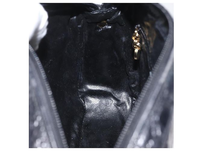 Vala Schultertasche aus Leder Schwarz Gold Salvatore Ferragamo Auth ka3259 Golden - Ansicht 20