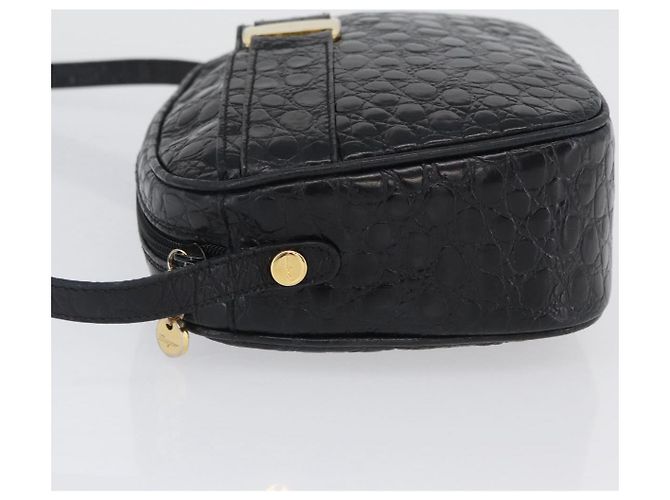 Vala Schultertasche aus Leder Schwarz Gold Salvatore Ferragamo Auth ka3259 Golden - Ansicht 4