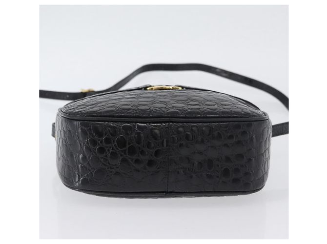 Vala Schultertasche aus Leder Schwarz Gold Salvatore Ferragamo Auth ka3259 Golden - Ansicht 5