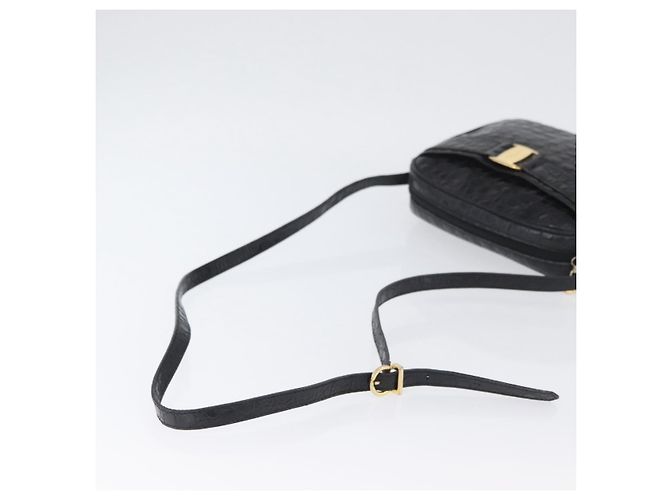 Vala Schultertasche aus Leder Schwarz Gold Salvatore Ferragamo Auth ka3259 Golden - Ansicht 7