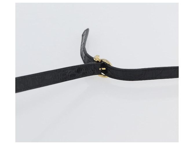 Vala Schultertasche aus Leder Schwarz Gold Salvatore Ferragamo Auth ka3259 Golden - Ansicht 8
