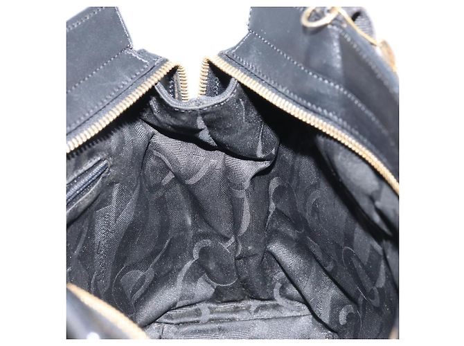 Sac à main Vala en chaîne Salvatore Ferragamo en nylon noir et or Auth gh1878 Doré - vue 17