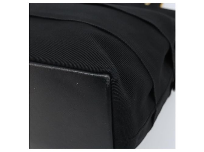 Sac à main Vala en chaîne Salvatore Ferragamo en nylon noir et or Auth gh1878 Doré - vue 9