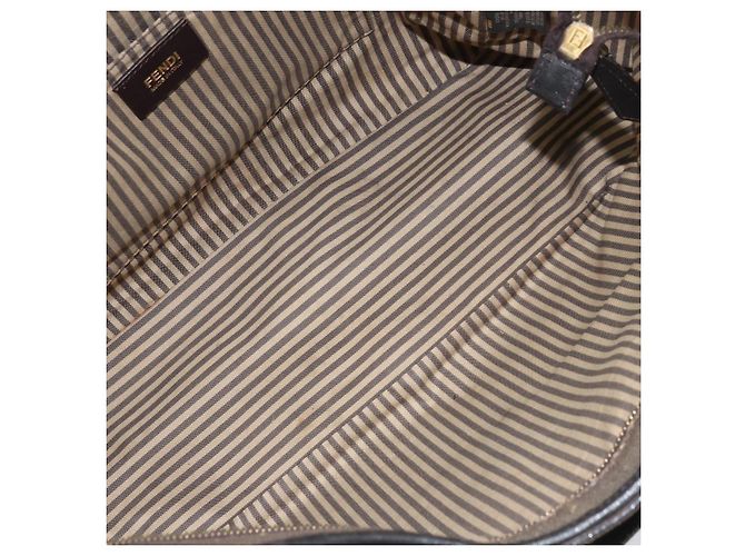 FENDI Zucca Canvas Tote Bag PVC Schwarz Braun Auth LNZ764 - Ansicht 11