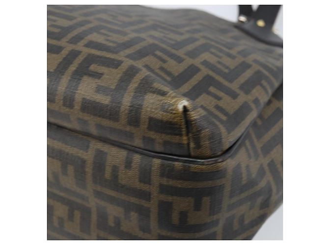 FENDI Zucca Canvas Tote Bag PVC Schwarz Braun Auth LNZ764 - Ansicht 16