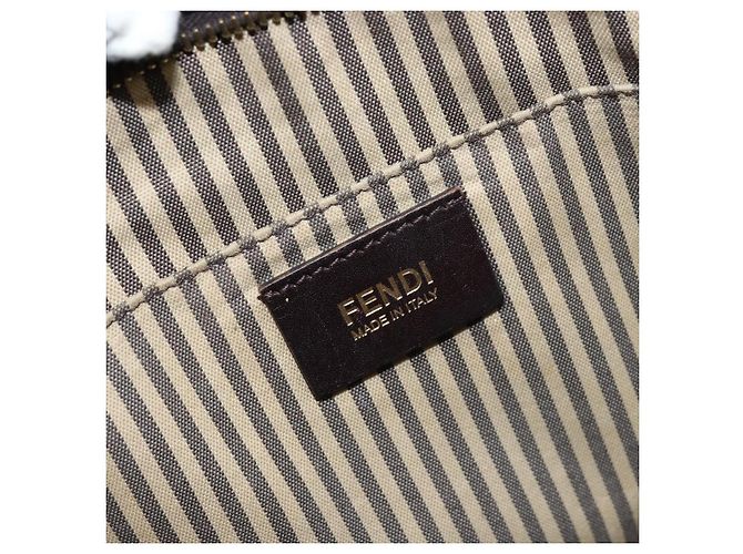 FENDI Zucca Canvas Tote Bag PVC Schwarz Braun Auth LNZ764 - Ansicht 19