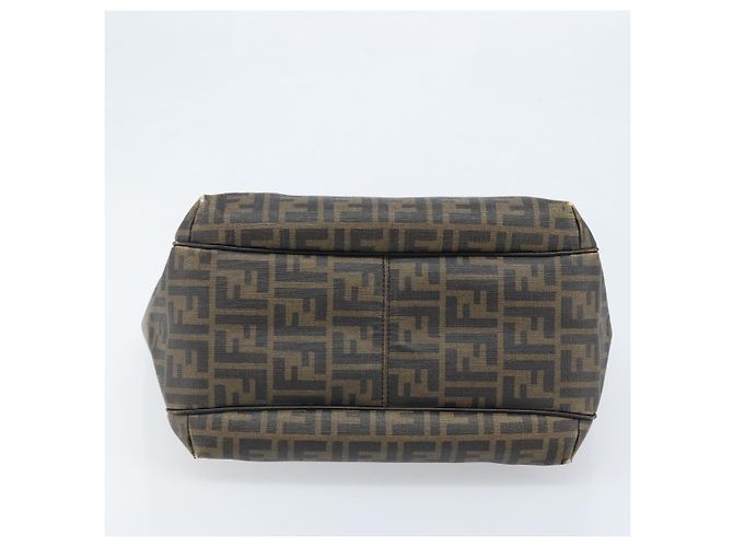 FENDI Zucca Canvas Tote Bag PVC Schwarz Braun Auth LNZ764 - Ansicht 5