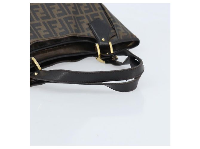 FENDI Zucca Canvas Tote Bag PVC Schwarz Braun Auth LNZ764 - Ansicht 7