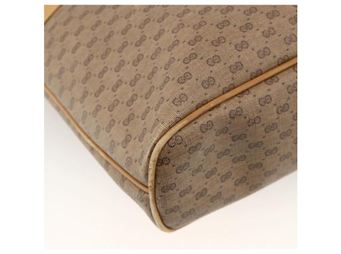 GUCCI Micro GG Supreme Tote Bag PVC Beige Gold Auth ki6597 Golden - view 16