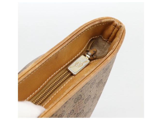 GUCCI Micro GG Supreme Tote Bag PVC Beige Gold Auth ki6597 Golden - view 17