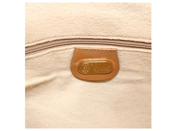 GUCCI Micro GG Supreme Tote Bag PVC Beige Gold Auth ki6597 Golden - view 18