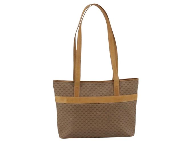 GUCCI Micro GG Supreme Tote Bag PVC Beige Gold Auth ki6597 Golden - view 2