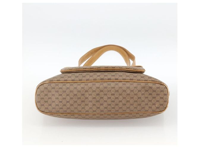 GUCCI Micro GG Supreme Tote Bag PVC Beige Gold Auth ki6597 Golden - view 5