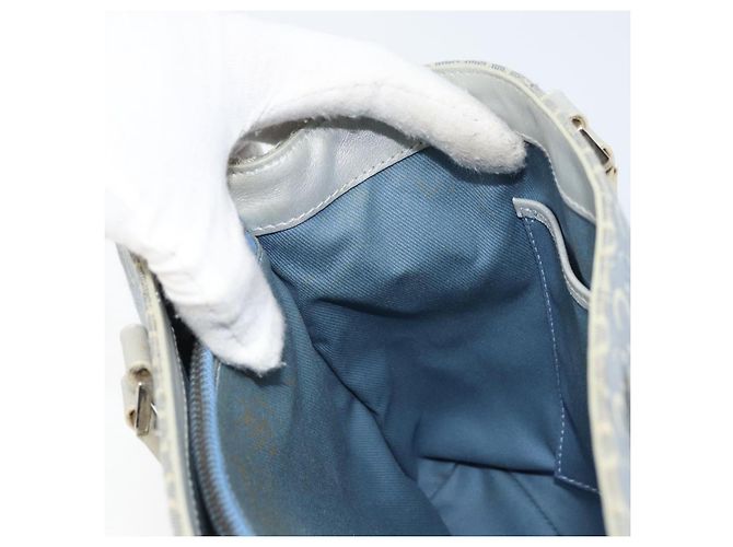 Céline CELINE C Macadam Canvas Handtasche Hellblau Silber Auth BA11640 - Ansicht 19