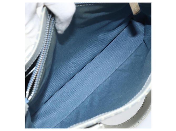Céline CELINE C Macadam Canvas Handtasche Hellblau Silber Auth BA11640 - Ansicht 22